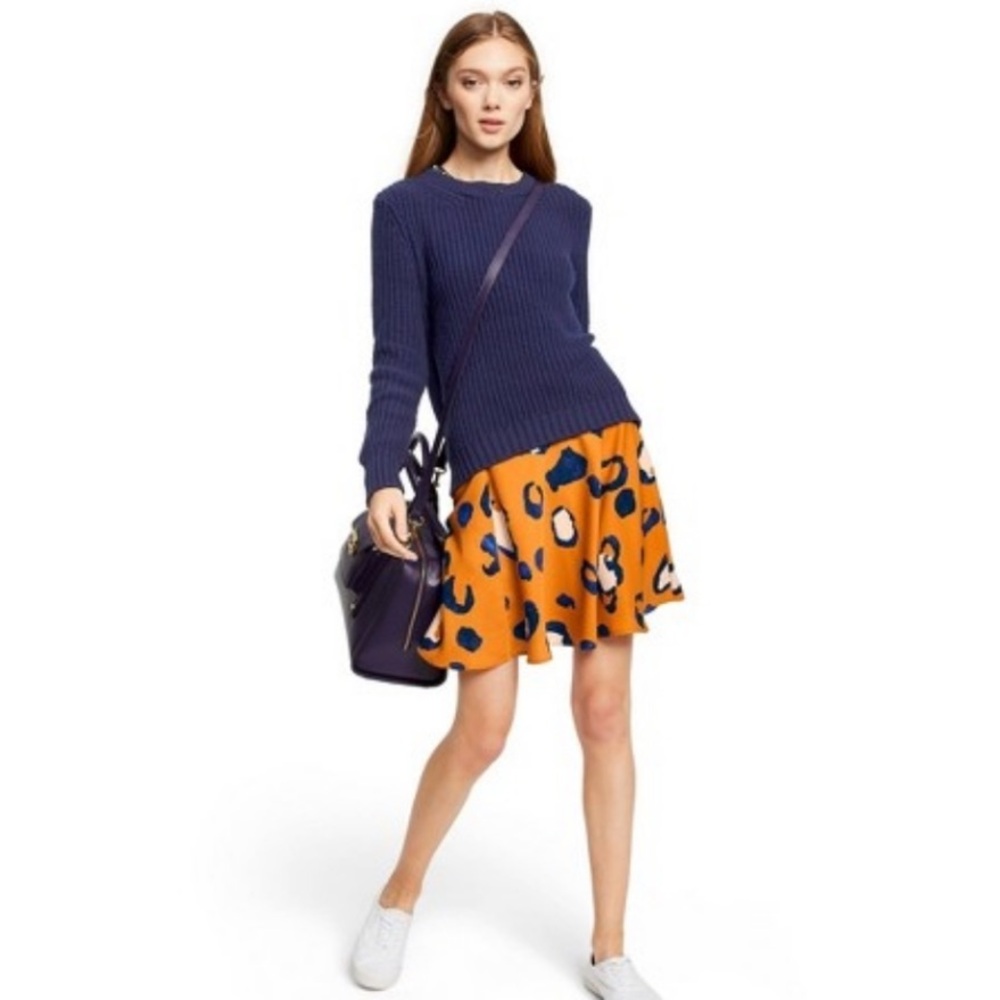 3.1 Phillip Lim Orange and Blue Skater Skirt